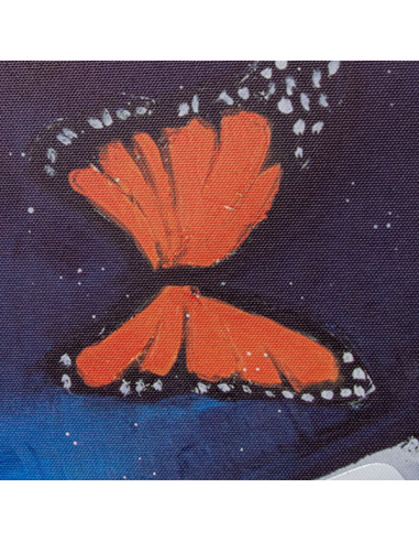 Cuadro lienzo astronauta flores...