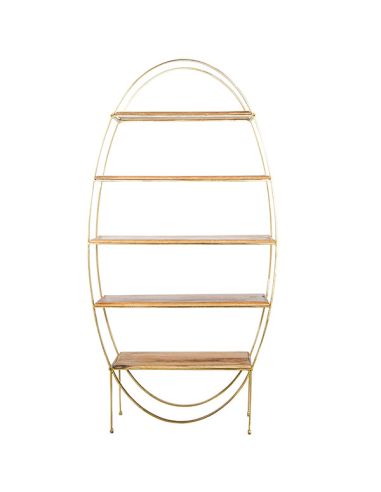 Estantería metal dorado 5 baldas...