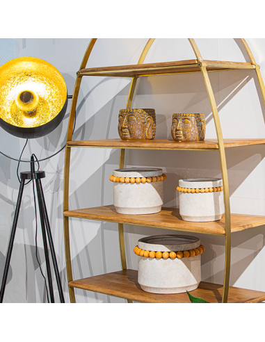 Estantería metal dorado 5 baldas...