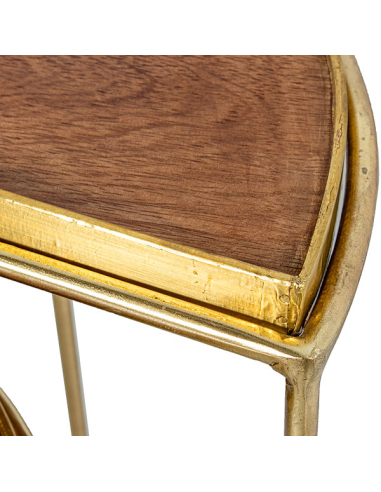 Set de mesas auxiliares redonda y...