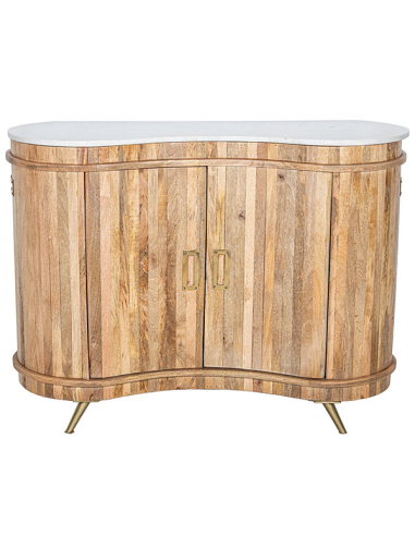 Mueble de entrada riñón blanco