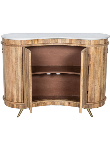 Mueble de entrada riñón blanco