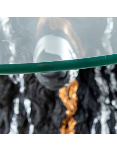 Mesa auxiliar perro resina