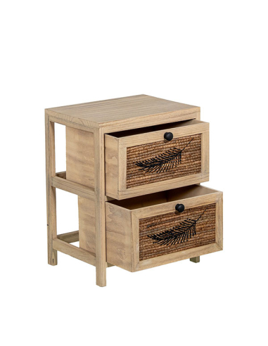 Cajonera 2 cajones diseño hoja