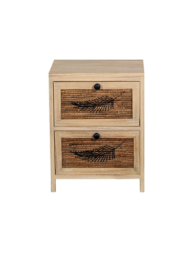 Cajonera 2 cajones diseño hoja