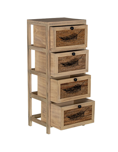 Cajonera 4 cajones diseño hoja