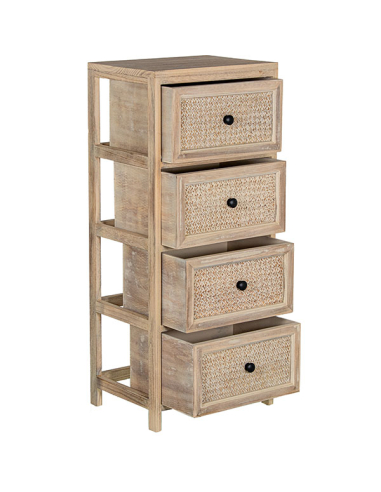 Cajonera 4 cajones diseño mimbre