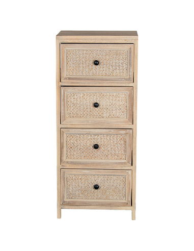 Cajonera 4 cajones diseño mimbre