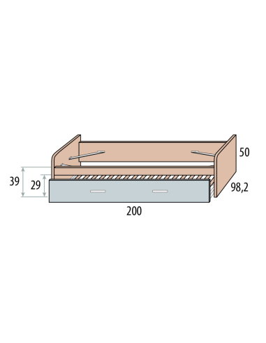 Cama nido juvenil Basic mod. 42116