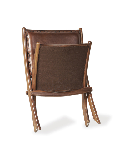 Sillón bajo plegable piel