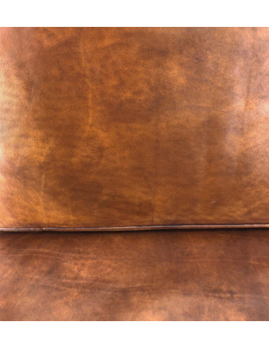 Sillón natural cojín piel