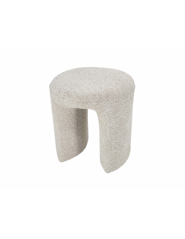 Taburete Tau rizo suave beige