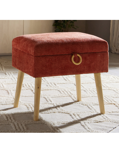 Taburete y cofre Lukman chenilla...