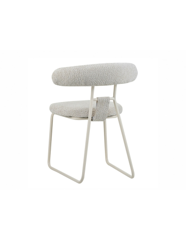 Silla de comedor Kirk rizo suave beige