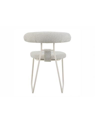 Silla de comedor Kirk rizo suave beige