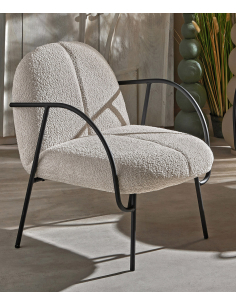 Butaca Badru rizo suave beige