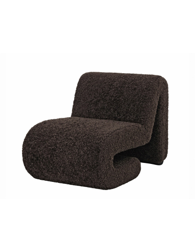 Sillón Eme rizo largo marrón Sillón Eme rizo largo marrón
