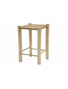 Taburete madera natural con...