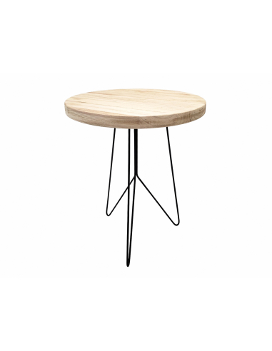 Mesa de rincón en madera natural 66 cm