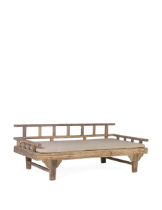 Banco teka natural con cojín