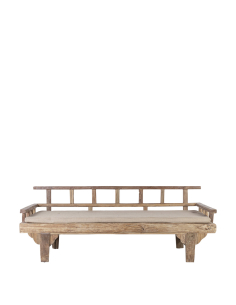 Banco teka natural con cojín 2