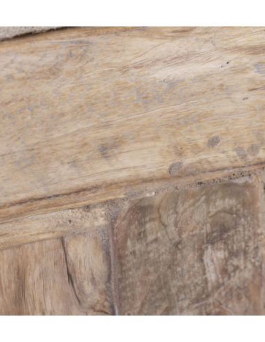 Banco teka natural con cojín