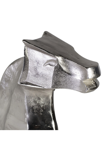 Figura caballo plateado