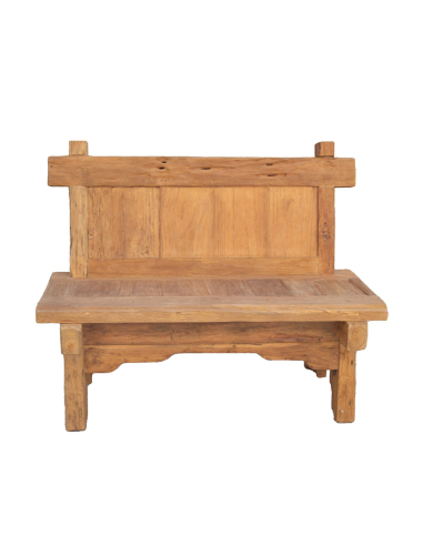 Banco rústico Mérida teka reciclada