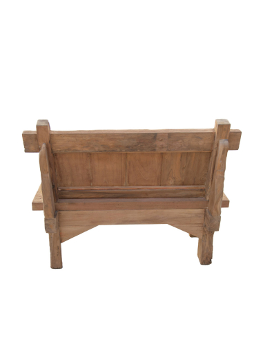 Banco rústico Mérida teka reciclada