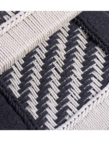 Banqueta macramé con 2 stools