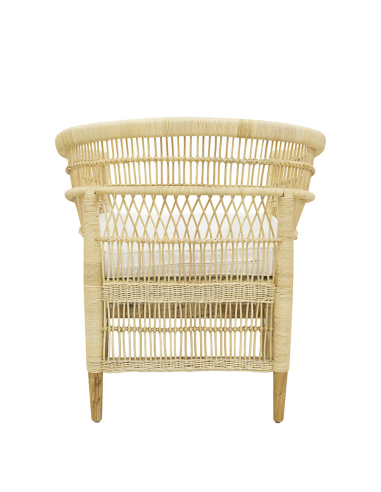 Sillón ratán natural con cojín