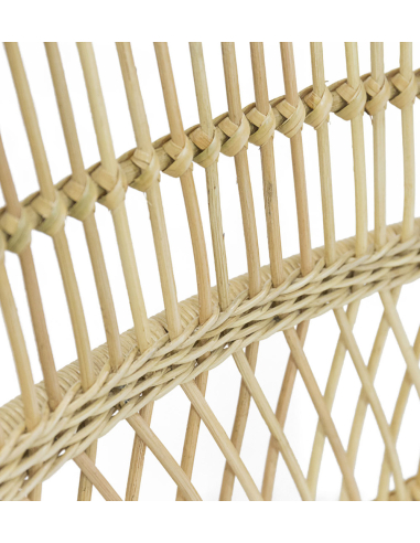 Sillón ratán natural con cojín