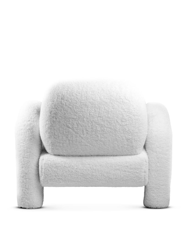 Sillón Mia tapizado blanco