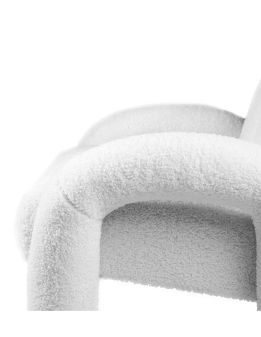 Sillón Mia tapizado blanco