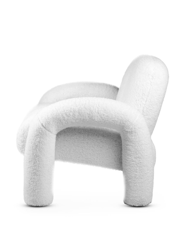 Sillón Mia tapizado blanco