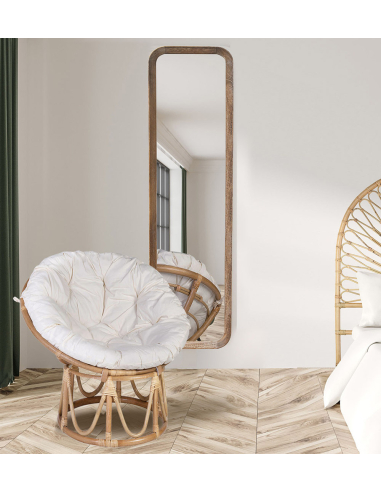 Sillón ratán Papasan con cojín pequeño