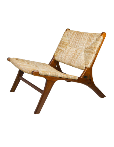 Sillón bajo teka fibras naturales