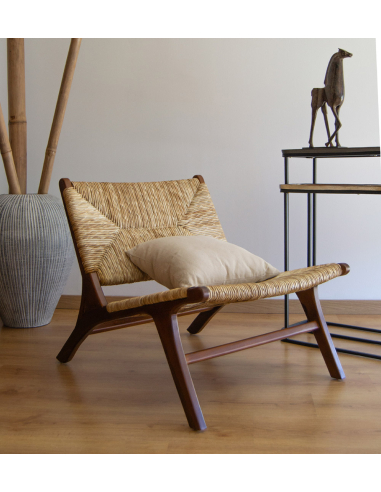 Sillón bajo teka fibras naturales