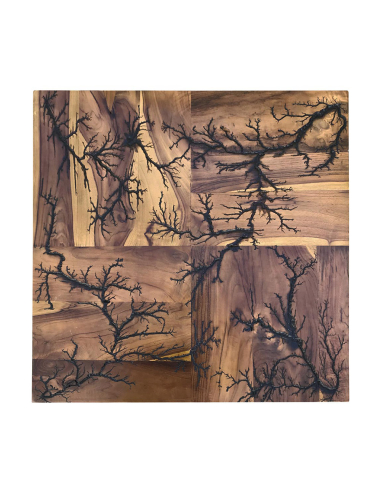 Mesa de centro teka motivo negro