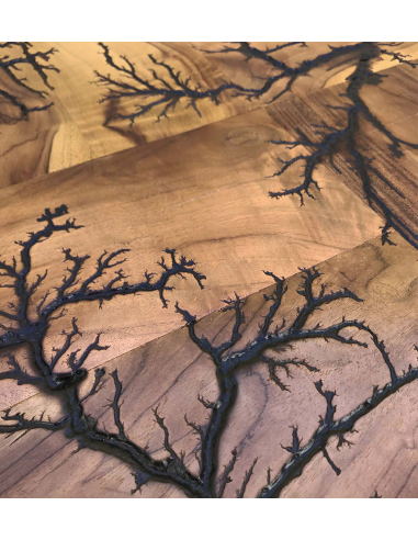 Mesa de centro teka motivo negro