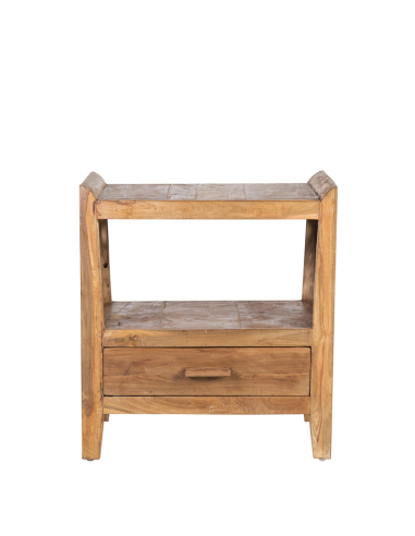 Mesita de noche talla 1 cajón 1 hueco