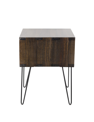 Mesita de noche pata hierro