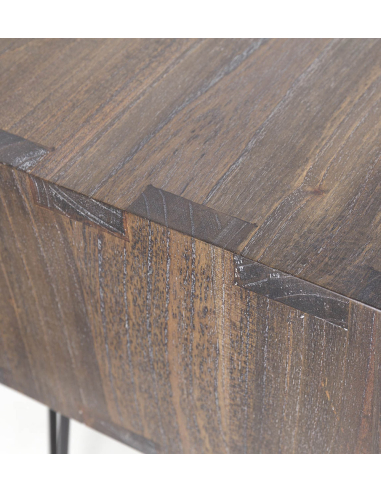 Mesita de noche pata hierro