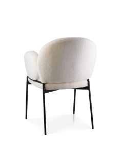 Sillón Kaiho tapizado blanco 2