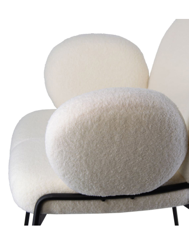 Sillón Kaiho tapizado blanco