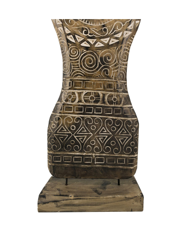 Figura étnica sol tallada con pie