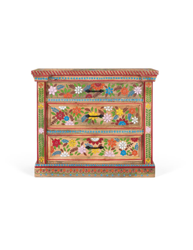 Cómoda flores 3 cajones