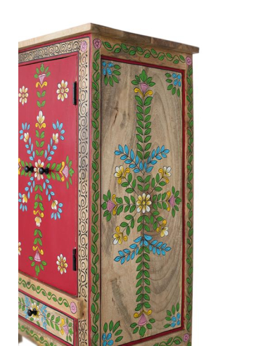 Mueble auxiliar Cenira rojo