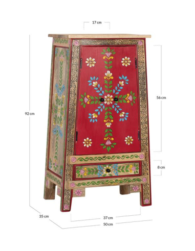 Mueble auxiliar Cenira rojo