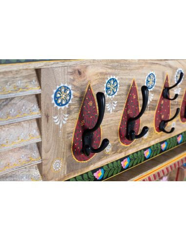 Perchero floral rectangular